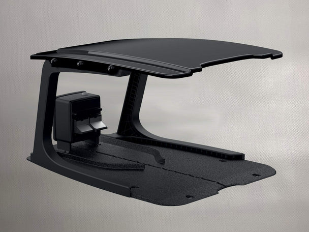 Auf diesem Bild ist die Mähroboter-Garage – eine Abdeckung für die Next 2.5- und 2.9-Serie – deutlich zu erkennen.